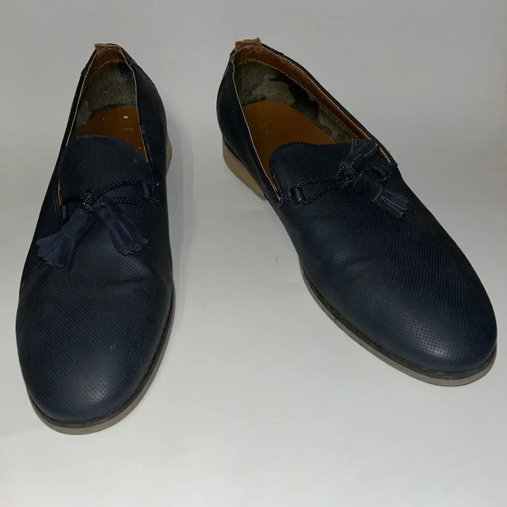 Call It Spring Navy Blue Slip-On Tassel Tie Loafer Shoes Men's Size 10